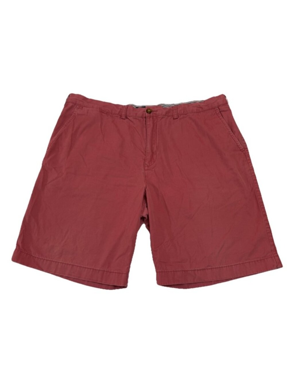Tommy Hilfiger Mens Shorts Pink Salmon Chino Flat Front Size 42 Casual
